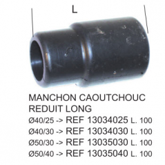 Manchon Caoutchouc Reduction D40/D25 mm