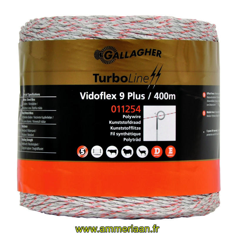 Vidoflex 9 TurboLine Plus gamme Gallagher - Ref: 011254