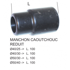 Manchon Reduction D40/D30 Caoutchouc Court