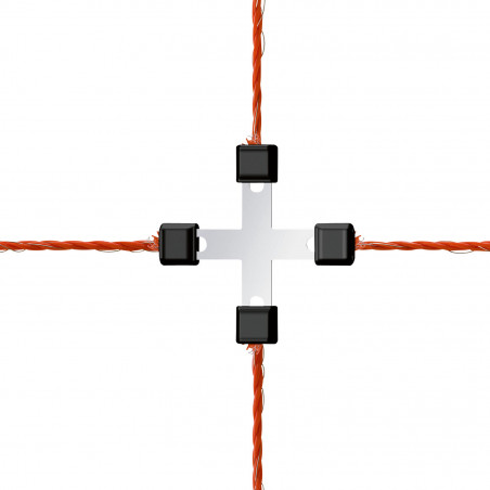 Connecteur croisé X pour fil Litzclip, 3 mm, inox (1x)