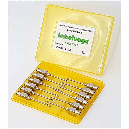 Aiguille Labelvage Triple Biseaux 25 mm 15/10 (12x)