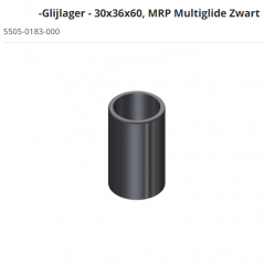 Palier lisse MRP Multiglide noir 30x36x60 pour poulie Brouwers - 5505-0183-000