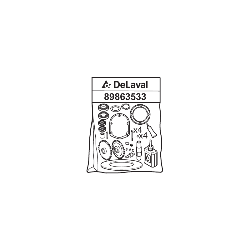 Kit de réparation pour SCB 1+2+3 d'origine Delaval (Q) 898635-33
