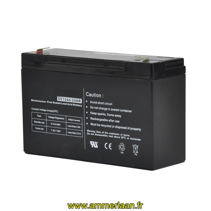 Batterie 6V 10Ah pour S40/S40LE gamme Gallagher - Ref: 000459