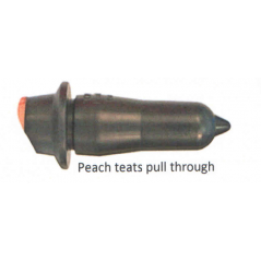Tétines Peach Teats Noir (pull Through) - RMT762 (1x)