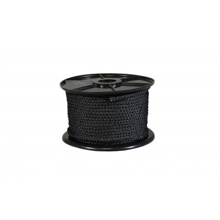 Corde De Décrochage 4 mm Noir - la bobine de 50 mètres