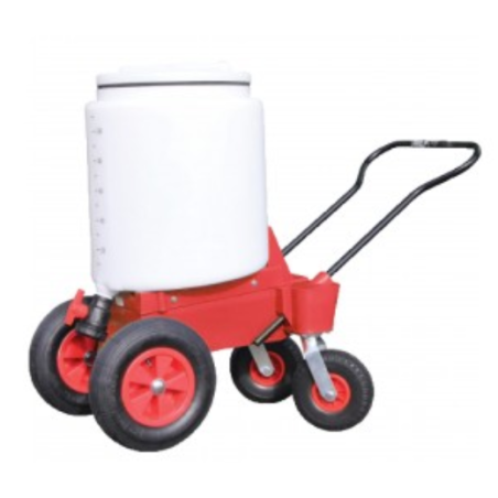 Chariot Transport de Lait 110 litres - sans mixeur - 4 roues - (rouge)