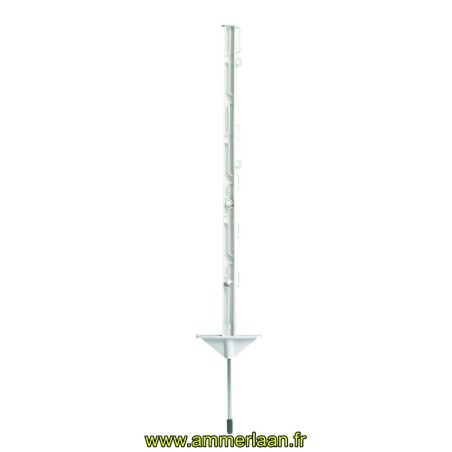 Piquet synthétique 0,75m, double pose-pied blanc (10)  Pulsara Réf: 075874