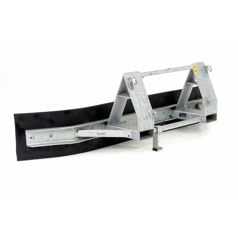 Rabot Caoutchouc 270 cm  - armurée cables d'acier - Attelage Euro et Fourche Pal