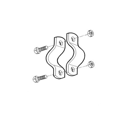 Half-shell Tube Clamp 1,5