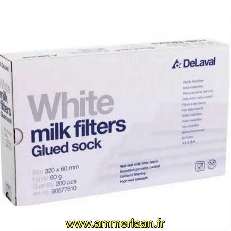 Filtre à lait 620x60 - 60 gr Blanc Coller (200x) d'origine Delaval 905776-11