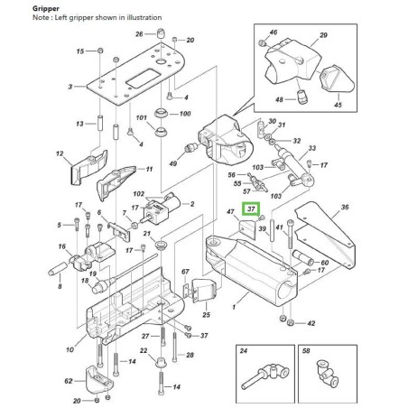 Screw DIN 7985AH 4X8 A2 Philips d'origine Delaval - 260225-22