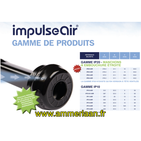 Manchon IP10-01-AIR MilkRite Impulse AIR Ventilé HV (4x)