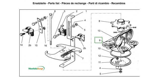 Plateau de lavage NGSP Westfalia